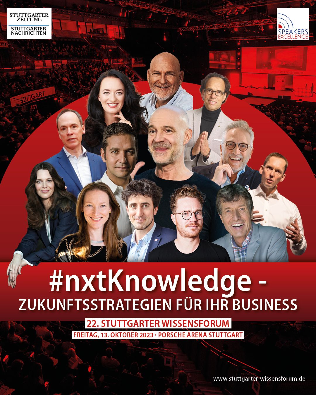 Experience Design für das #nxtKnowledge Wissensforum in der Porsche Arena in Stuttgart